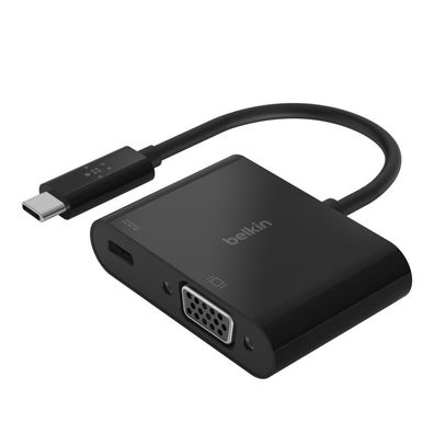 Belkin USB-C auf VGA-Adapter, 60W PD, schwarz