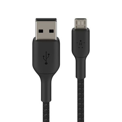 Belkin Micro-USB-Kabel ummantelt, 1m, schwarz