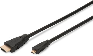 Digitus HDMI Anschlusskabel TypD-A St/St 2.0m Ultra HD schwarz