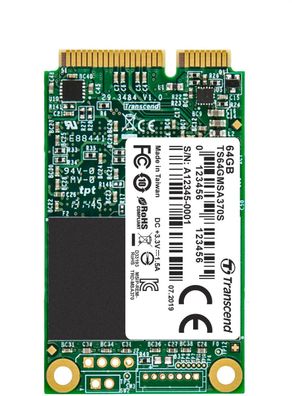 Transcend 64GB SATA3 mSATA SSD 370S MLC