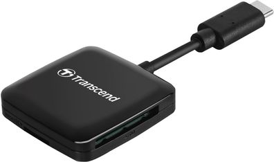 Transcend SD/microSD Kartenlesegerät USB 3.2 Gen 1, schwarz