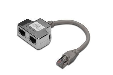 Digitus CAT 5e Patchkabel-Adapter, 2x CAT 5e, geschirmt, 0.19m