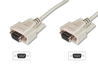 Digitus Datatransfer Anschlusskabel, D-Sub9 Bu/Bu