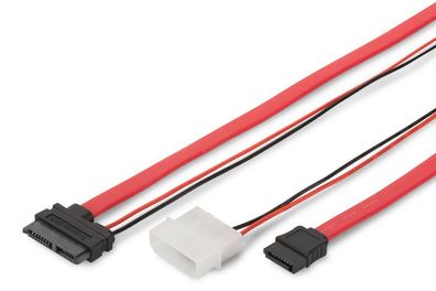 Digitus SATA Anschlusskabel, SATA13pin - L-Typ + Strom, 0.5m