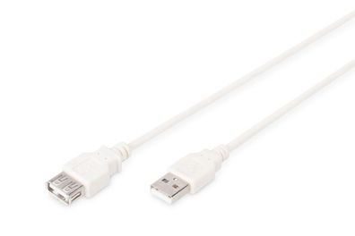 Digitus USB 2.0 Verlängerungskabel, Typ A St/Bu, 1.8m, be