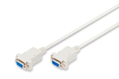 Digitus Zero-Modem Anschlusskabel, D-Sub9 Bu/Bu, 3.0m