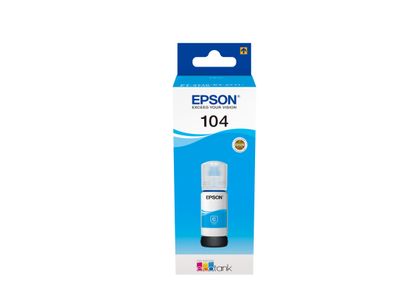 Epson Tintenflasche 104 Cyan (65ml, ca. 7.500 Seiten) EcoTank