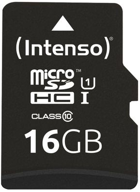 Intenso 16GB microSDHC Class10 UHS-I Premium + SD-Adapter