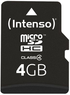 Intenso 4GB microSDHC Class 4 + SD-Adapter