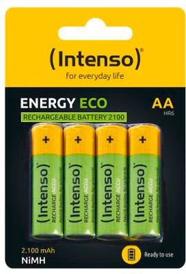 Intenso Batteries Rechargeable Eco AA HR6 2100mAh 4er Blister