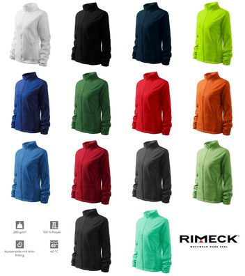 Fleece Jacke warm Freizeitjacke Übergangsjacke Jacket XS-2XL viele Farben Damen