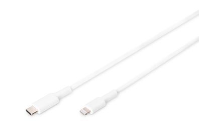 Digitus USB Daten- Ladekabel, Lightning - USB-C M/ M, 1.0m,