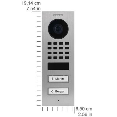 DoorBird D1102V IP Video Türstation V2A Edelstahl 2 Ruftasten