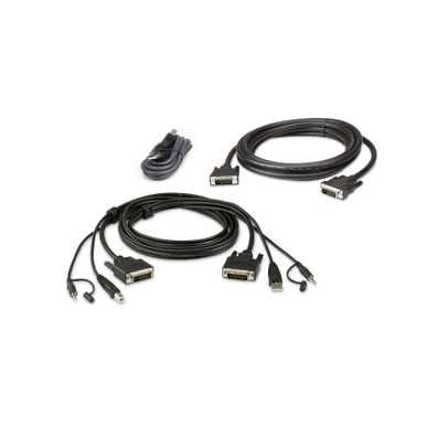 ATEN 2L-7D02UDX3 KVM Kabelsatz, USB DVI-D Dual-Link Dual Display Secure KVM, 1.8