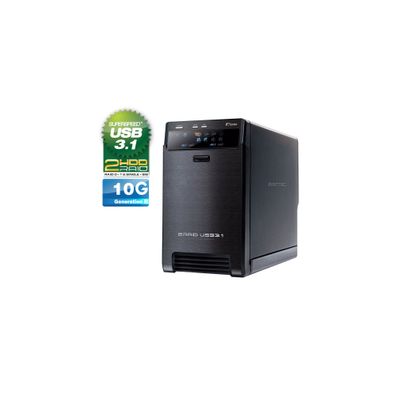 FANTEC QB-X2U31R, 2x 3.5Zoll HDD RAID Gehäuse mit USB 3.1