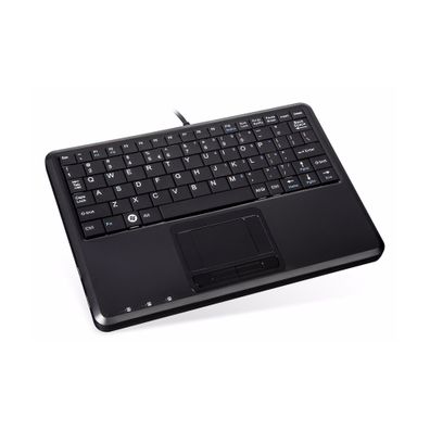 Perixx Periboard-510 H PLUS IT, Mini USB-Tastatur, Touchpad, Hub, schwarz