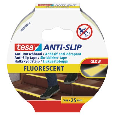 tesa Anti-Rutschband, fluoreszierend, 5m x 25mm