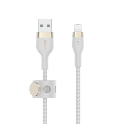 Belkin PRO Flex Lightning/USB-A Kabel, Apple zert., 3m, weiß