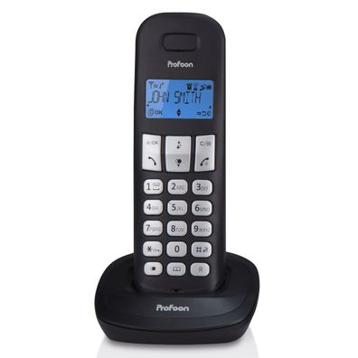 Profoon DECT-Telefon mit 3 Mobilteilen, schwarz