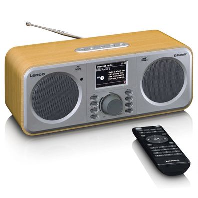 Lenco DIR-141WD Stereo internet Radio mit DAB+, FM (Holz)