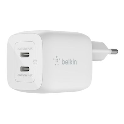 Belkin 45W Dual USB-C GaN Ladegerät mit Power Deliver und PPS