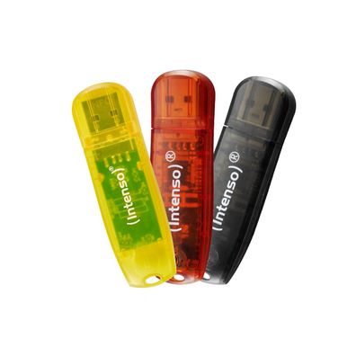 Intenso USB Flash Drive 2.0 32GB Rainbow Line triple Pack