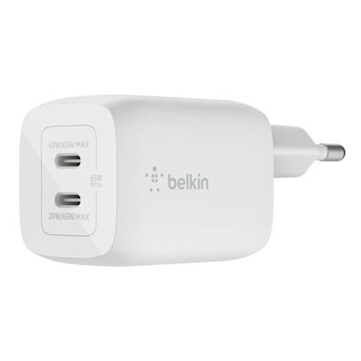Belkin 65W Dual USB-C GaN Ladegerät mit Power Deliver und PPS