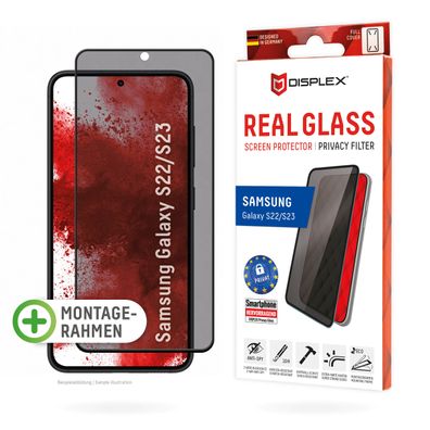 Displex Privacy / Blickschutz Panzerglas vollflächig Samsung Galaxy S22/S23