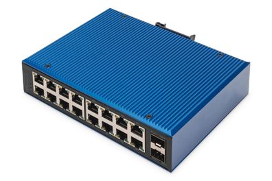 Digitus 16-port 10/100/1000BASE-TX + 2G SFP Ind. Ethern. Switch