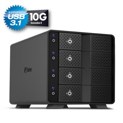 FANTEC MB-X4U31 Storagegehäuse 4x 3,5Zoll/2,5Zoll HDD/SSD USB 3.1 Gen. 2