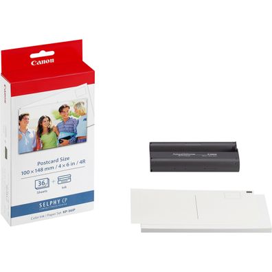 Canon Papier inkl. Farbkartusche KP-36IP (36 Blatt- 10x15)