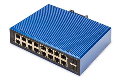 Digitus Industrieller 16 + 2 Port L2 managed Gig Ethernet Switch