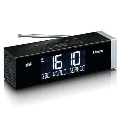 LENCO CR-640BK DAB+/FM Stereo Uhrenradio mit BT und 2x4W RMS