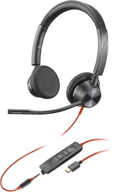 Poly Headset Blackwire C3325 Stereo USB-C/A und 3,5 mm