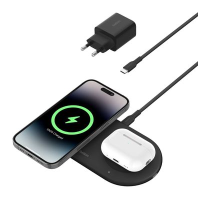 Belkin BOOST CHARGE PRO 2in1 Ladepad Qi2 15 Watt, schwarz