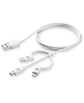 Cellularline Data Cable 1m 3in1 Micro-USB/Typ-C/Lightning