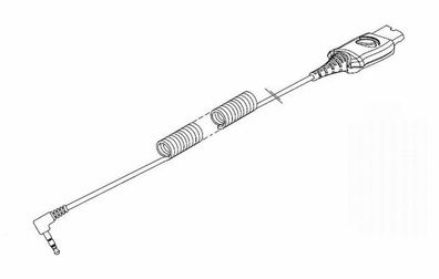 Poly Adapterkabel, 3,5mm Klinke/ QD mit Rufannahme für Alcatel