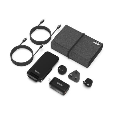 Vinnic TRIVOR 4-in-1 Travel Kit (65W, Dock, 2x 1.2m c), black