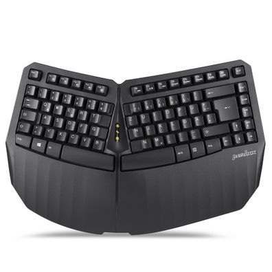 Perixx Periboard-613 DE B, Kabellose kompakte ergonomische Tastatur, schwarz