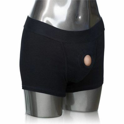 Packer Gear Schwarze Trunks knappes Harness - M/ L - Pants mit Vorrichtung für Dildo