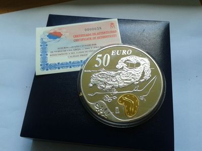 50 euro 2004 PP Spanien Salvador Dali 168,75g Sterlingsilber 5 Unzen Silber