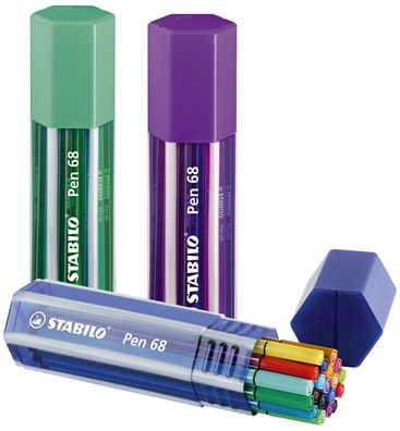 Stabilo® 6820-1 Fasermaler Pen 68 - Box, 20 Farben