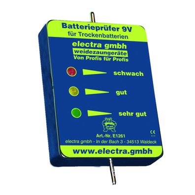 Electra Batterieprüfer 9 V für Trockenbatterien