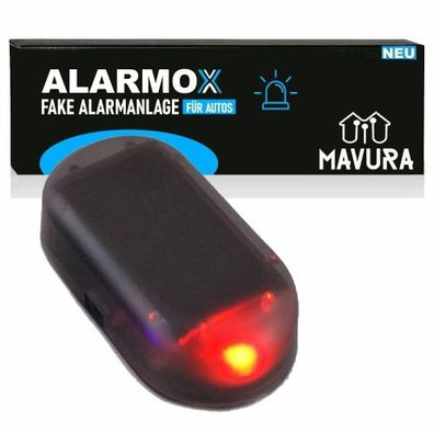 Alarmox Dummy Alarmanlage LED Solar Diebstahlsicherung Warnleuchte Attrappe