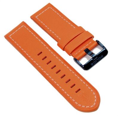 Police Ersatzband Uhrenarmband Leder Band Orange für Lancer Herrenuhr P12591JSBUS-03