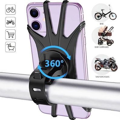 360° drehbare Handyhalterung für Fahrrad, Motorrad Lenker Halterung Universal