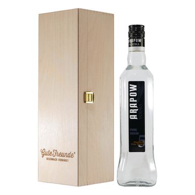 Arapow Vodka mit Geschenk-Holzkiste