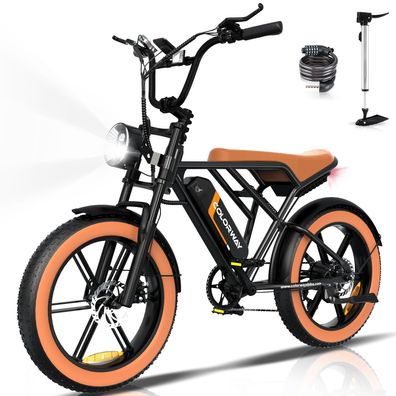 Colorway Elektrofahrräder, 20 Zoll Offroad E-Bike, 250W Motor und 48V 15Ah Akku
