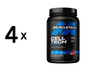 4 x Muscletech Performance Series Cell-Tech (2,5lbs) Fruit Punch