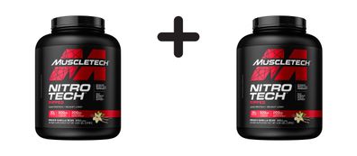 2 x Muscletech Performance Series Nitro-Tech Ripped (4lbs) French Vanilla Swirl